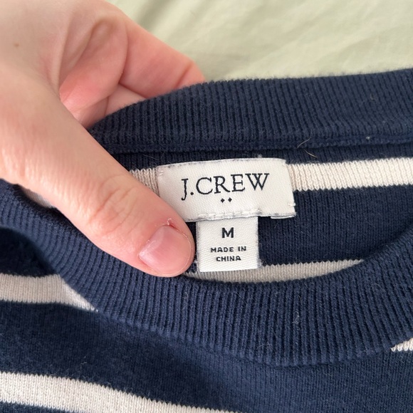 J. Crew Navy and White Striped Sweater Top - Picture 4 of 6